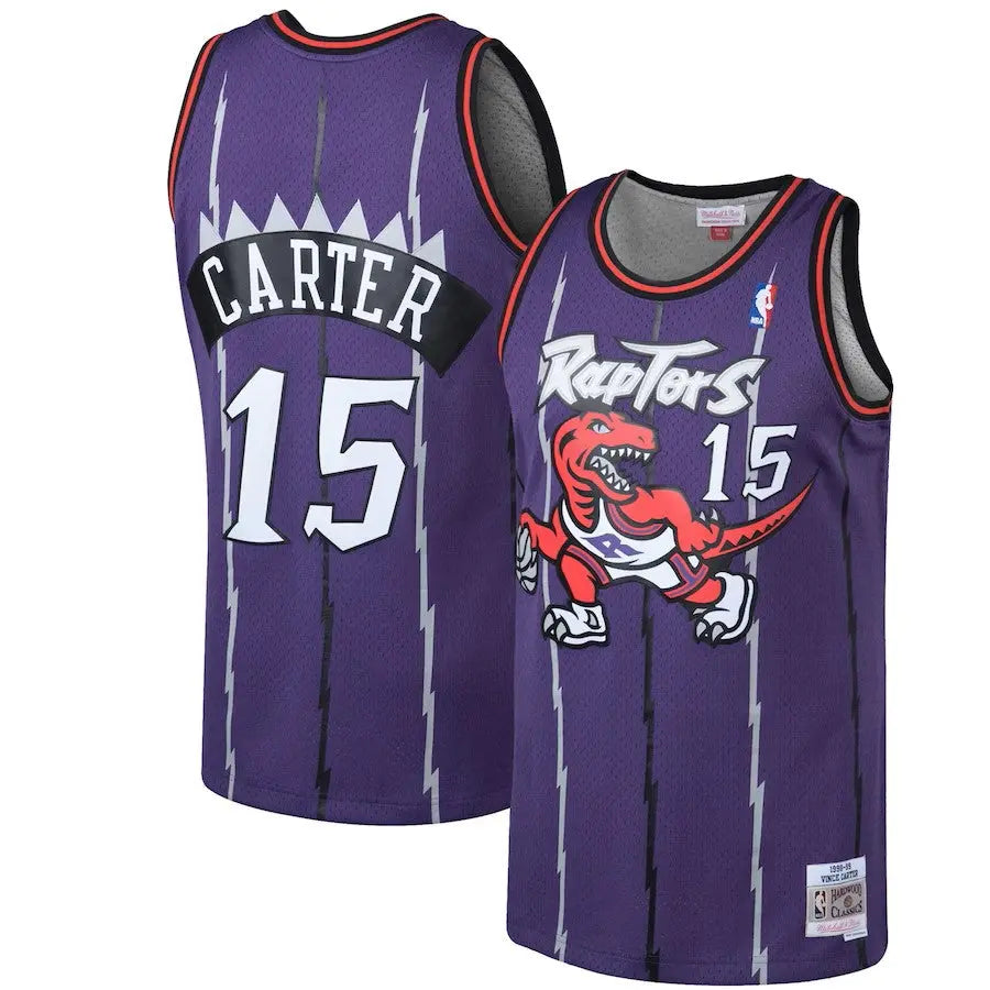Vince Carter トロント・ラプターズ ジャージ 15 Vince carter #15 NBA Toronto raptors jerseyPurpleAdultembroidered