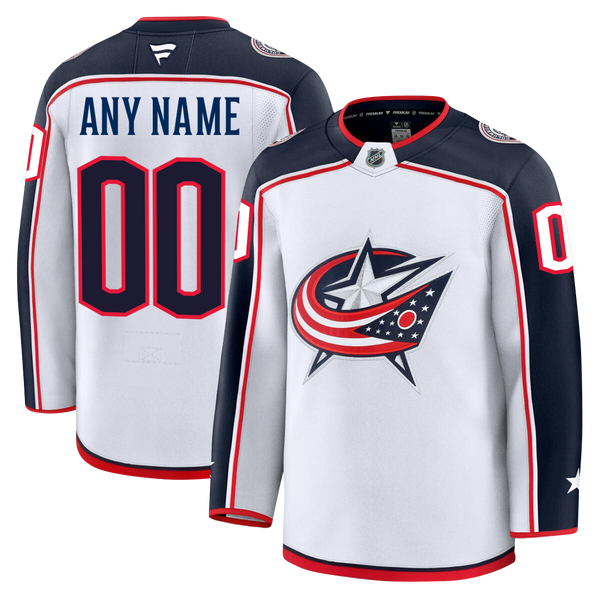 Customizable Columbus Blue Jackets 2024 Fanatics Premium Official NHL AWAY Jersey Gorilla Fits