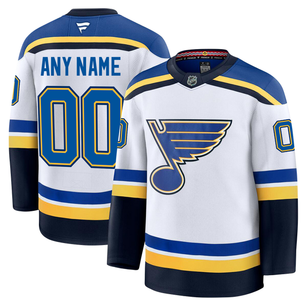 Customizable St. Louis Blues 2024 Fanatics Premium Official NHL AWAY Jersey Gorilla Fits
