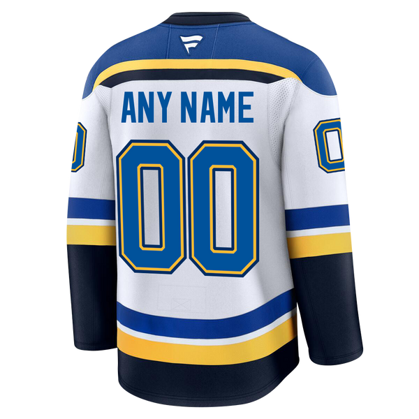 Customizable St. Louis Blues 2024 Fanatics Premium Official NHL AWAY Jersey Gorilla Fits