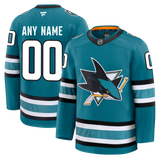 Customizable San Jose Sharks 2024 Fanatics Premium Official NHL HOME Jersey Gorilla Fits