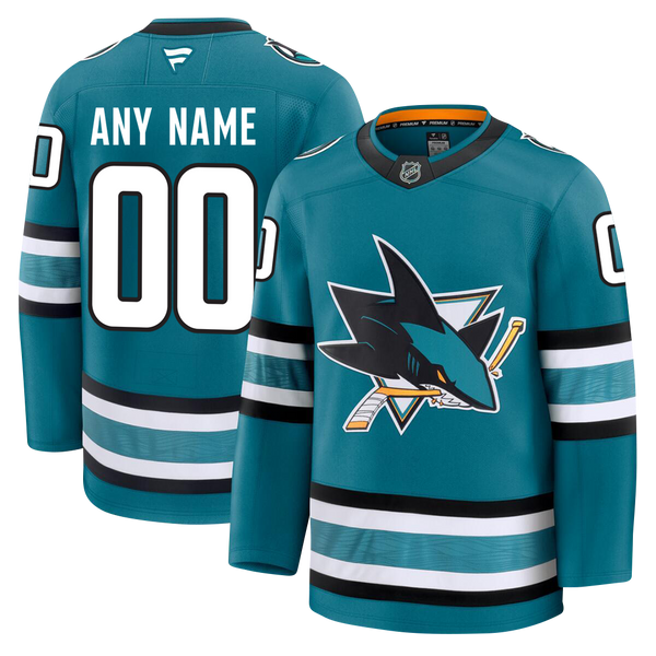 Customizable San Jose Sharks 2024 Fanatics Premium Official NHL HOME Jersey Gorilla Fits