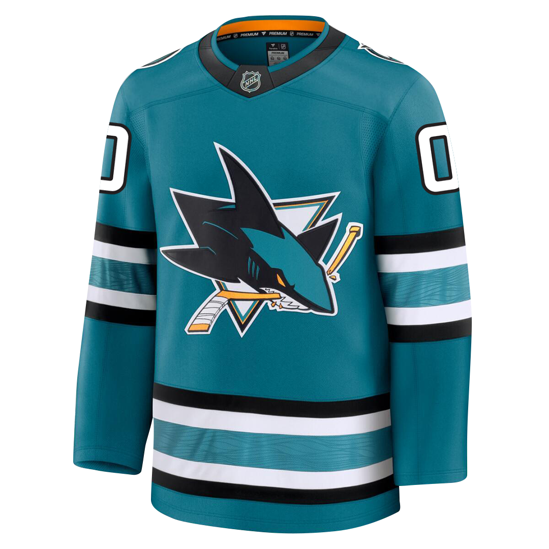 Customizable San Jose Sharks 2024 Fanatics Premium Official NHL HOME Jersey Gorilla Fits