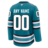 Customizable San Jose Sharks 2024 Fanatics Premium Official NHL HOME Jersey Gorilla Fits