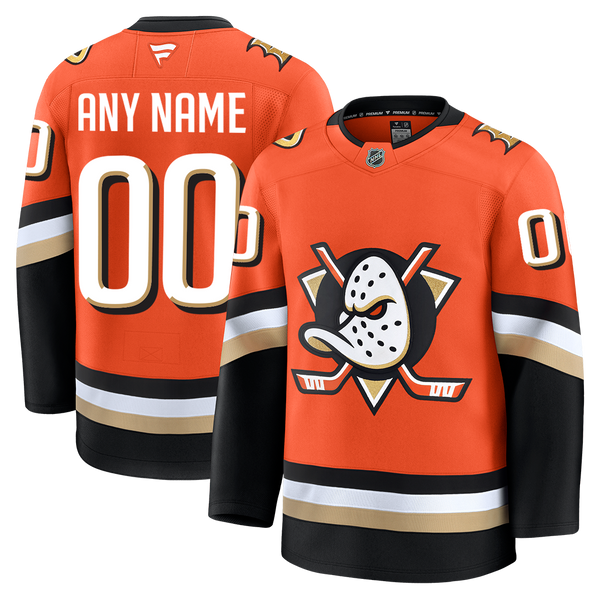 Customizable Anaheim Ducks 2024 Fanatics Premium Official NHL HOME Jersey Gorilla Fits
