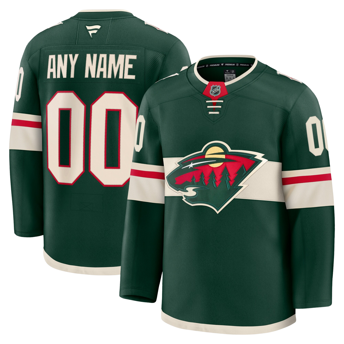 Customizable Minnesota Wild 2024 Fanatics Premium Official NHL HOME Jersey Gorilla Fits