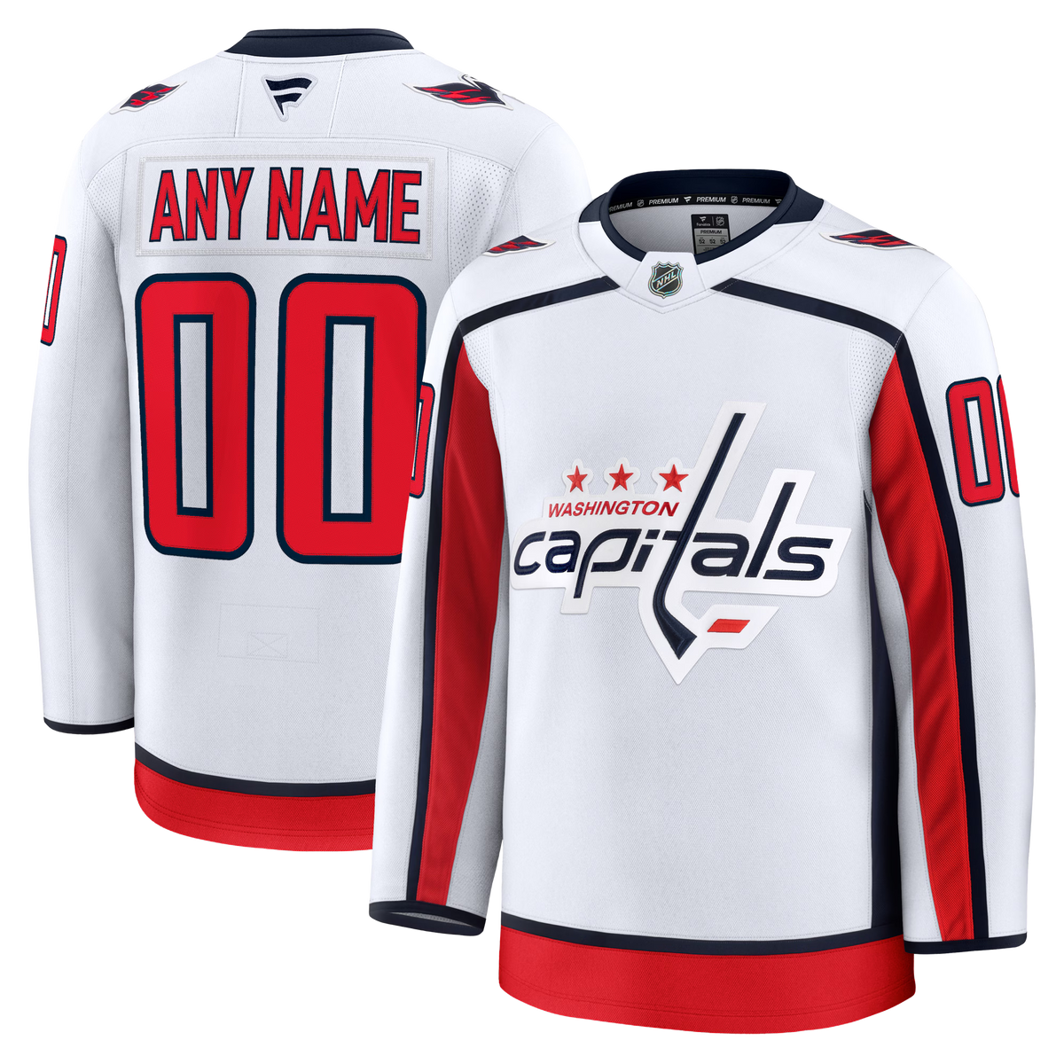 Customizable Washington Capitals 2024 Fanatics Premium Official NHL AWAY Jersey Gorilla Fits