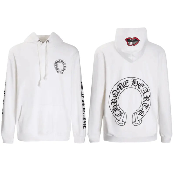 CHROME HEARTS  Horseshoe mouth Hoodie Gorilla Fits