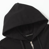 Chrome Hearts Colorful Rhinestone Hoodie - Black Gothic Street Sweatshirt Gorilla Fits