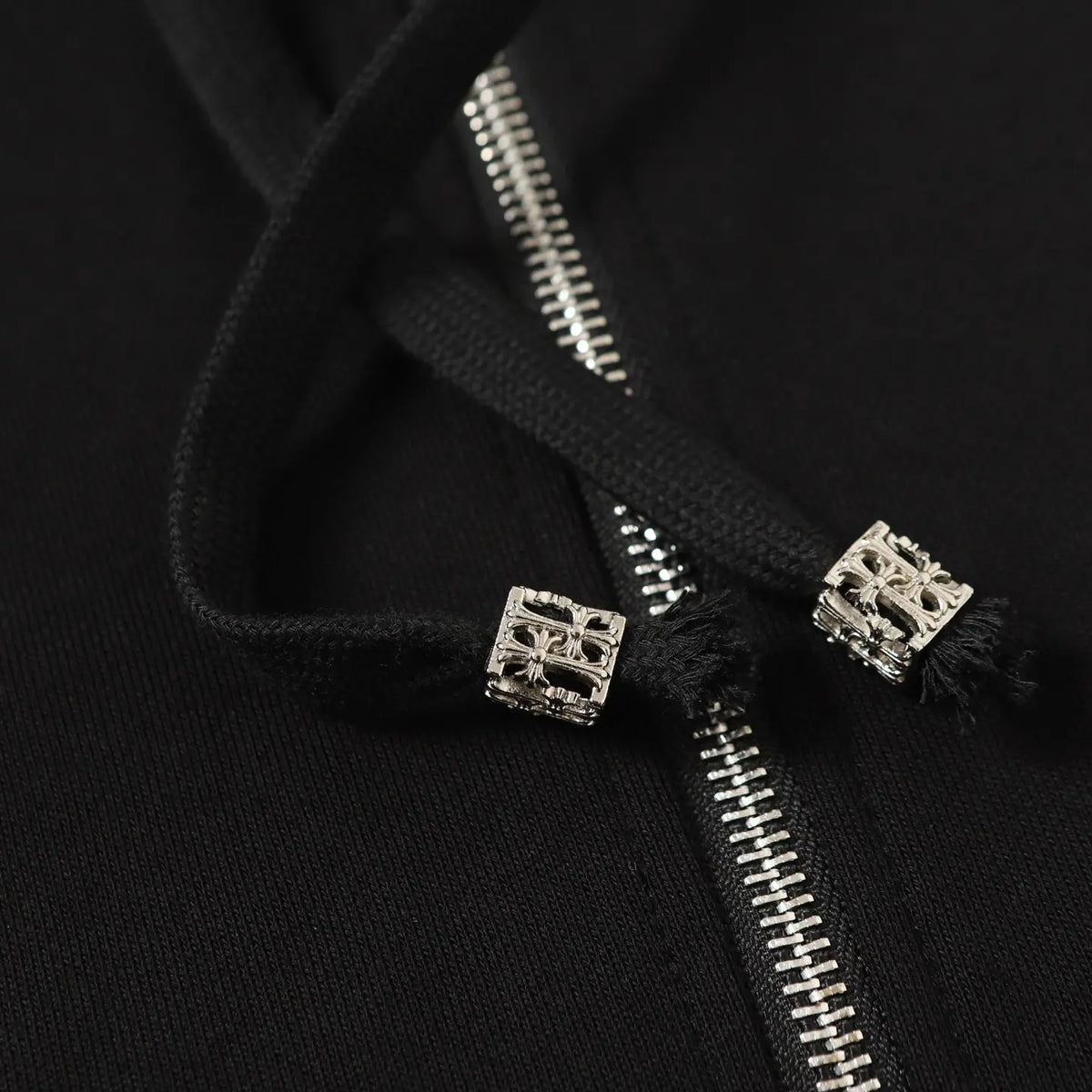 Chrome Hearts Colorful Rhinestone Hoodie - Black Gothic Street Sweatshirt Gorilla Fits