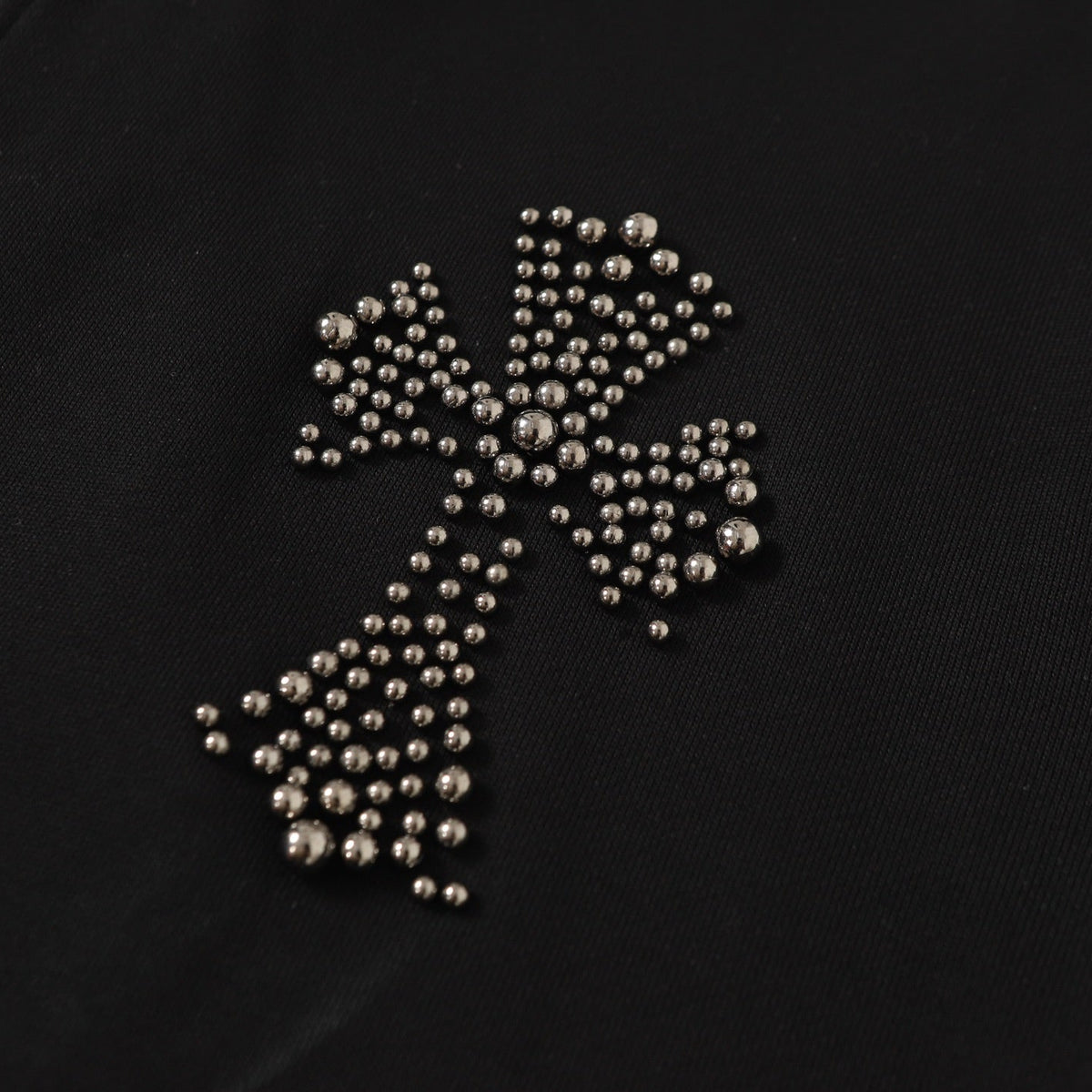 Chrome Hearts Rhinestone Cross Hoodie - Black Gothic Streetwear Chrome-Hearts