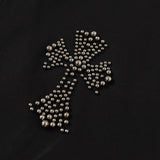 Chrome Hearts Rhinestone Cross Hoodie - Black Gothic Streetwear Chrome-Hearts