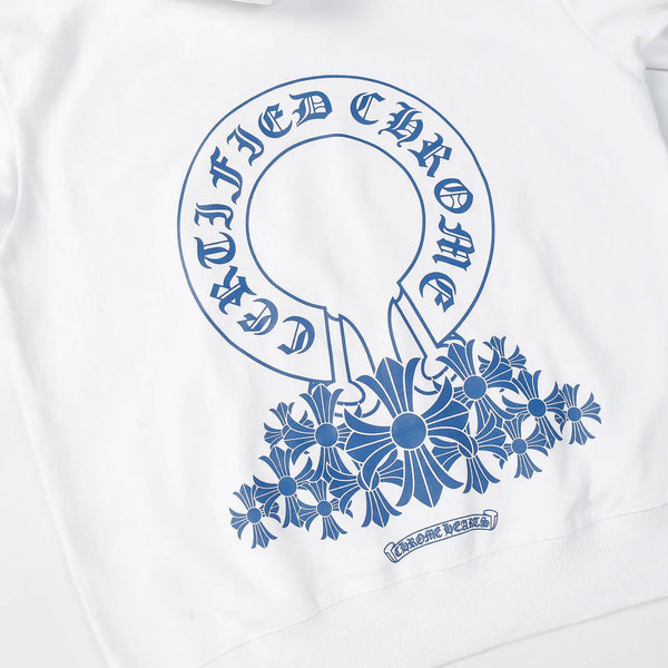 CHROME HEARTS Horseshoe Hoodie White Gorilla Fits