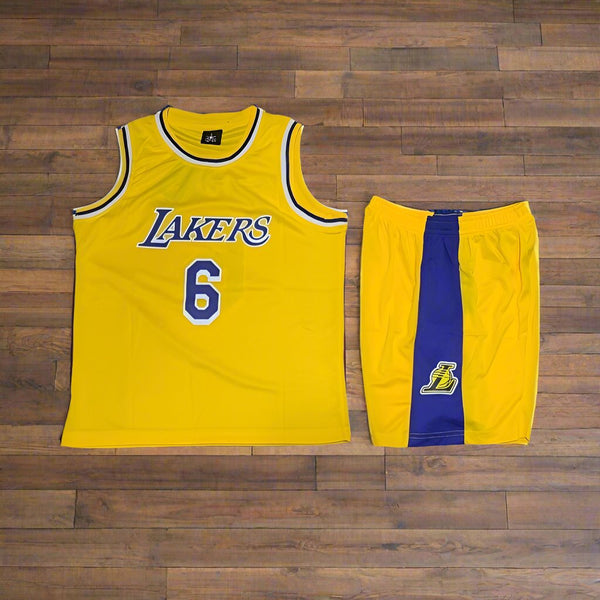 Kobe Bryant yellow 24 LA Lakers Kids Jersey set (Copy) Gorilla fits