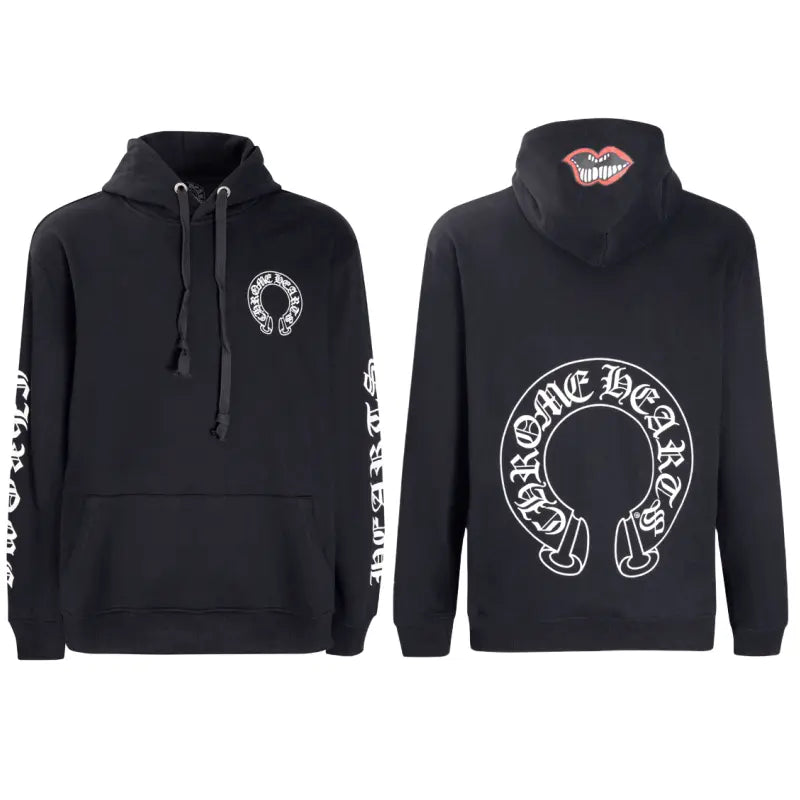CHROME HEARTS  Horseshoe mouth Hoodie Gorilla Fits