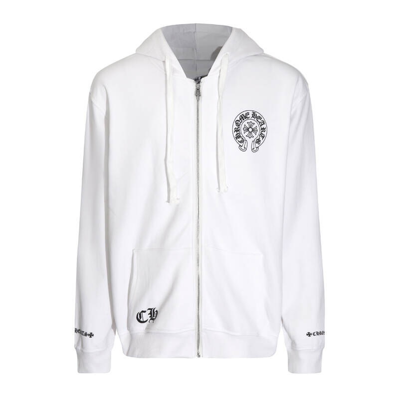 Luxury CHROME HEARTS  Horseshoe ZIP-UP Hoodie Gorilla Fits
