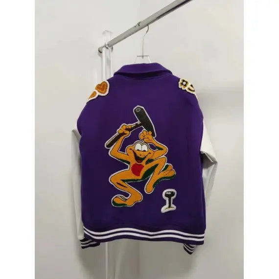 Designer embroidered LV LETTERMAN Varsity Jacket Gorilla fits