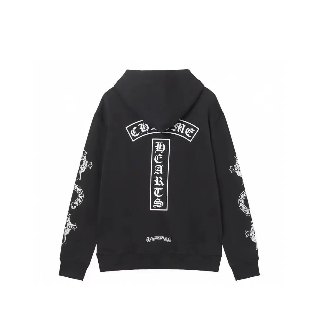 Chrome Hearts Hoodie - Black Street Style Logo print Chrome-Hearts