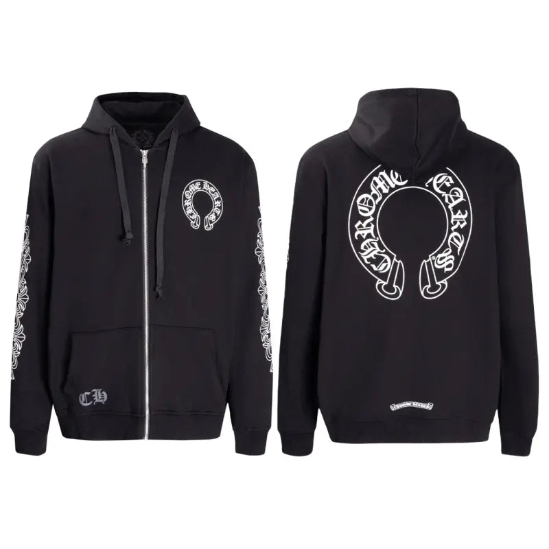 CHROME HEARTS classic Horseshoe ZIP-UP Hoodie Gorilla Fits