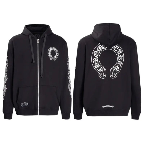 CHROME HEARTS classic Horseshoe ZIP-UP Hoodie Gorilla Fits