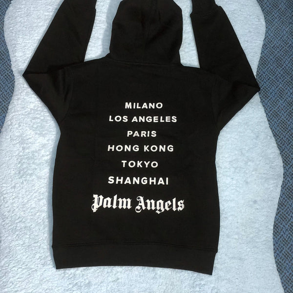 Palm Angels Spray letter hoodie, Sweatshirt, Fashion. Gorilla fits