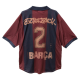 TRAVIS SCOTT FC BARCELONA RETRO 2000/01 HOME SKELETON JERSEY Gorilla fits