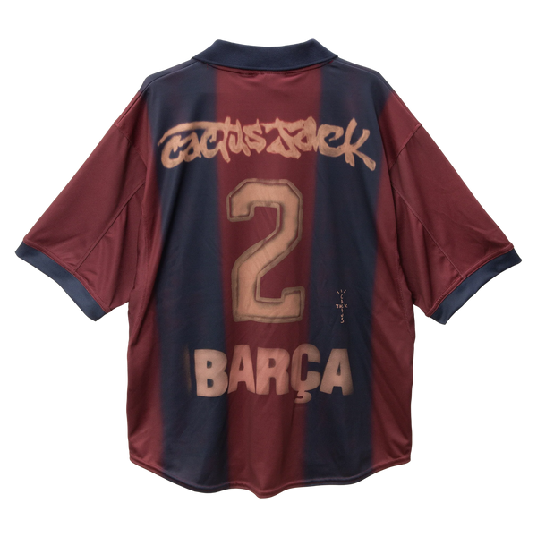 TRAVIS SCOTT FC BARCELONA RETRO 2000/01 HOME SKELETON JERSEY Gorilla fits