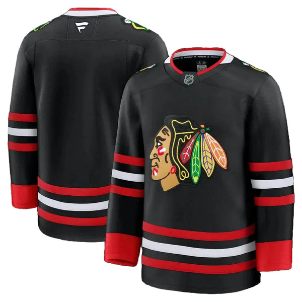 Customizable Black Chicago Blackhawks 2024 Fanatics Premium Official NHL Alternate Jersey