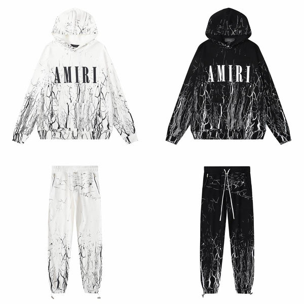 Amiri Cracked Sweatpants in White and Black Options Gorilla fits