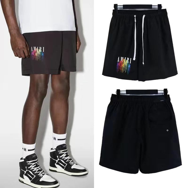 Black Amiri Designer T-shirts and shorts set Gorilla fits