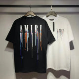 Black/White Drip paint  Amiri Designer T-shirts Gorilla fits