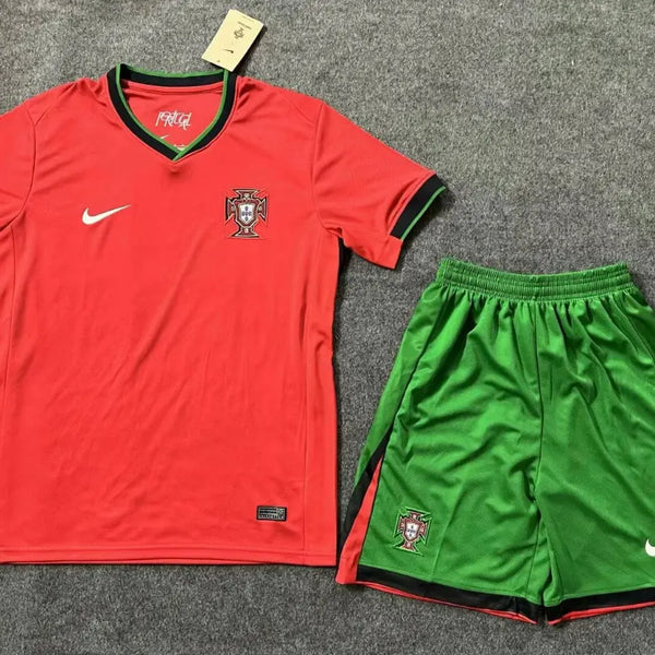 Ronaldo Portugal Euro 2024 HOME and Away  KIT – Authentic quality for Kids Gorilla fits