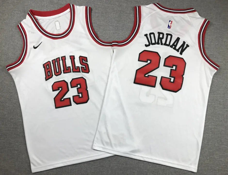 All MICHAEL JORDAN NBA Chicago Bulls Jersey - Junior/youth - Black stripped White & Red Options/ nba jersey Gorilla fits