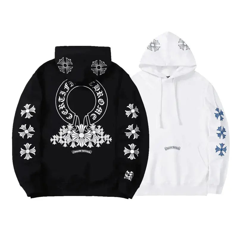 CHROME HEARTS Horseshoe Hoodie White Gorilla Fits