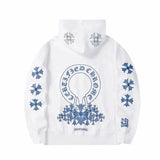 CHROME HEARTS Horseshoe Hoodie White Gorilla Fits