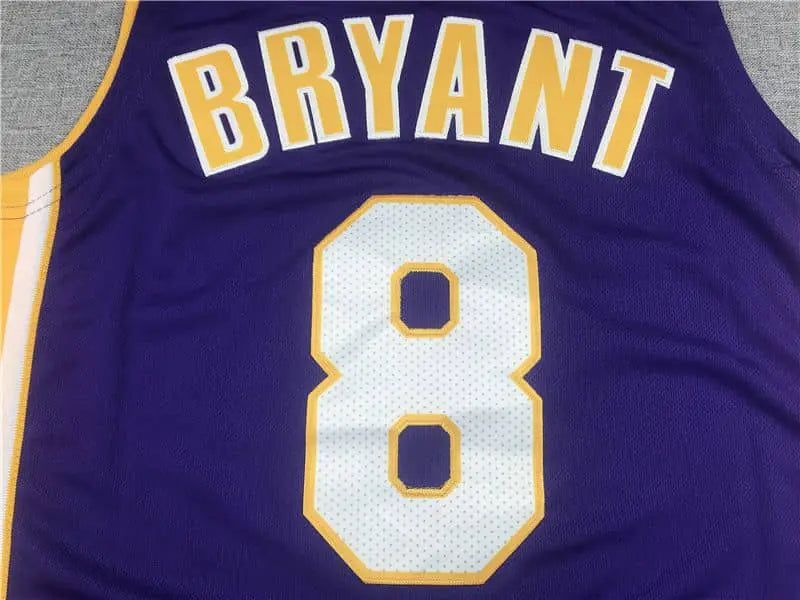 Limited Edition embroidered Purple Lakers Jersey Set - Kobe Bryant #8- mitchell&ness NBA Collection Gorilla fits