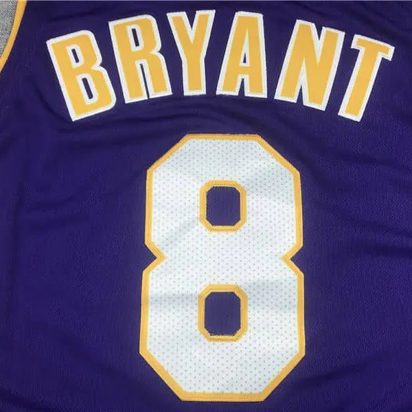 Limited Edition embroidered Purple Lakers Jersey Set - Kobe Bryant #8- mitchell&ness NBA Collection Gorilla fits