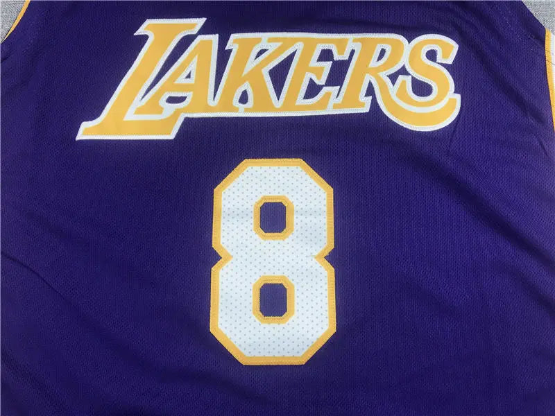 Limited Edition embroidered Purple Lakers Jersey Set - Kobe Bryant #8- mitchell&ness NBA Collection Gorilla fits