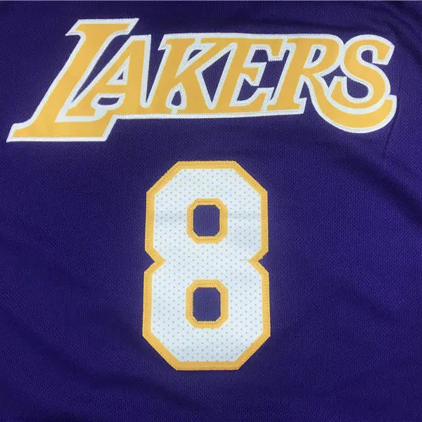 Limited Edition embroidered Purple Lakers Jersey Set - Kobe Bryant #8- mitchell&ness NBA Collection Gorilla fits