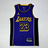 Limited Edition Purple Lakers embroidered Jersey Set -LebronJames #23- Jordan NBA Collection Gorilla fits