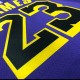 Limited Edition Purple Lakers embroidered Jersey Set -LebronJames #23- Jordan NBA Collection Gorilla fits