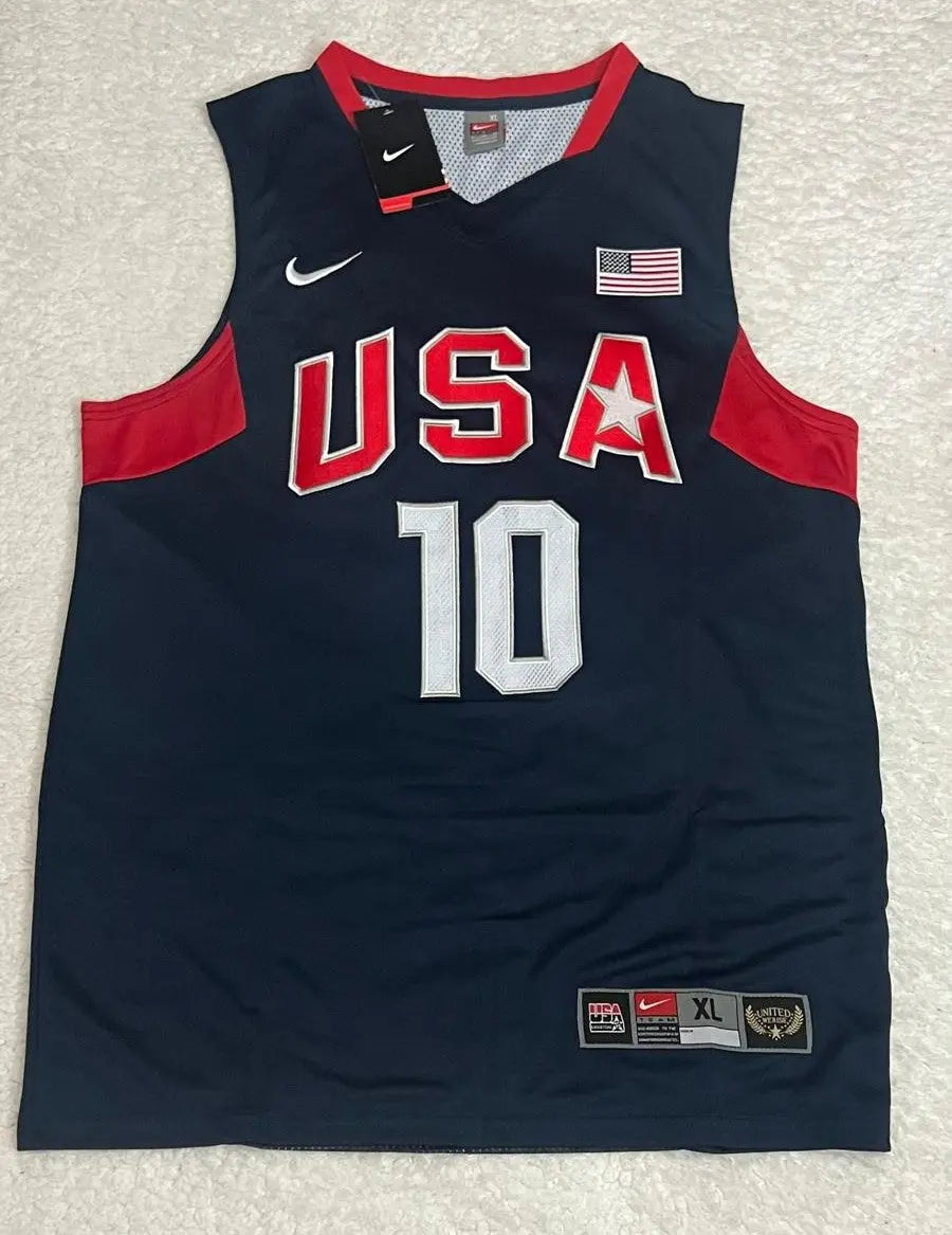 USA Kobe Bryant #10 US Basketball Jersey- White & Black Options/ nba jersey.Adult Men size. Gorilla fits