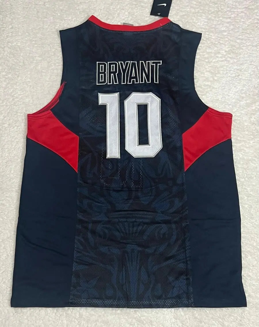 USA Kobe Bryant #10 US Basketball Jersey- White & Black Options/ nba jersey.Adult Men size. Gorilla fits