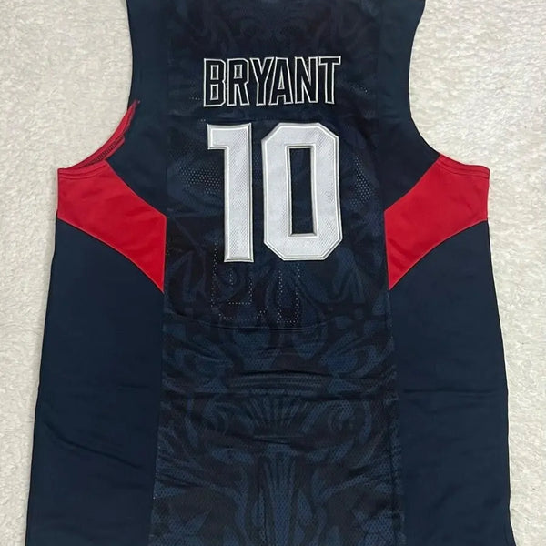 USA Kobe Bryant #10 US Basketball Jersey- White & Black Options/ nba jersey.Adult Men size. Gorilla fits