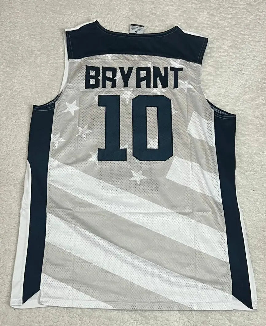 USA Kobe Bryant #10 US Basketball Jersey- White & Black Options/ nba jersey.Adult Men size. Gorilla fits