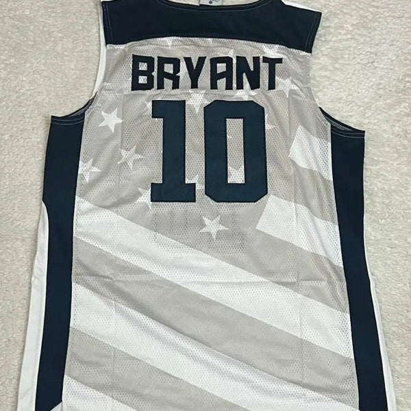 USA Kobe Bryant #10 US Basketball Jersey- White & Black Options/ nba jersey.Adult Men size. Gorilla fits