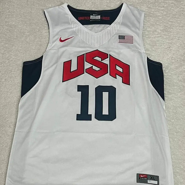 USA Kobe Bryant #10 US Basketball Jersey- White & Black Options/ nba jersey.Adult Men size. Gorilla fits