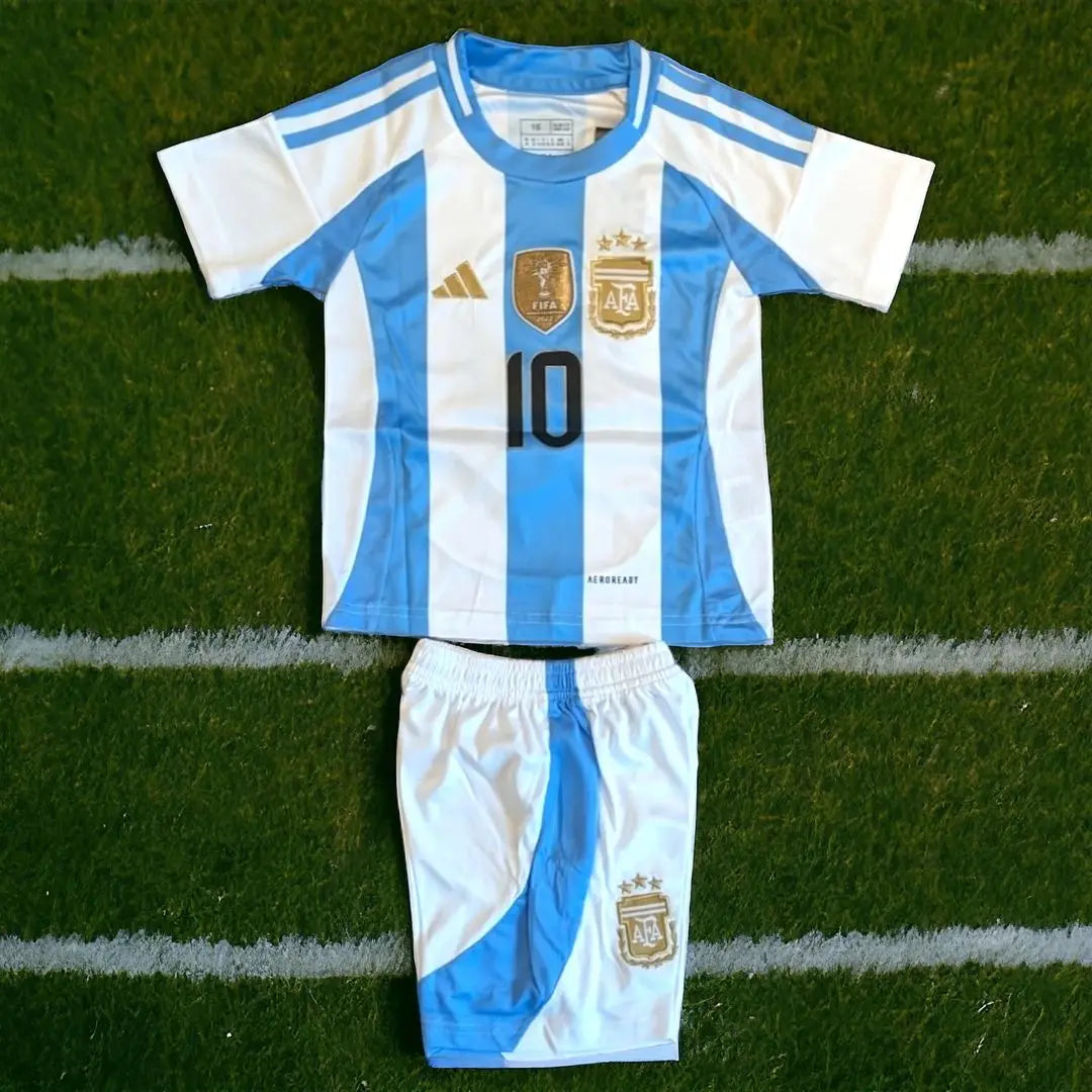 New 24/25. Baby/Kids Argentine kids Soccer/football Jersey and Shorts Set, Messi #10. Gorilla fits