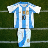 New 24/25. Baby/Kids Argentine kids Soccer/football Jersey and Shorts Set, Messi #10. Gorilla fits