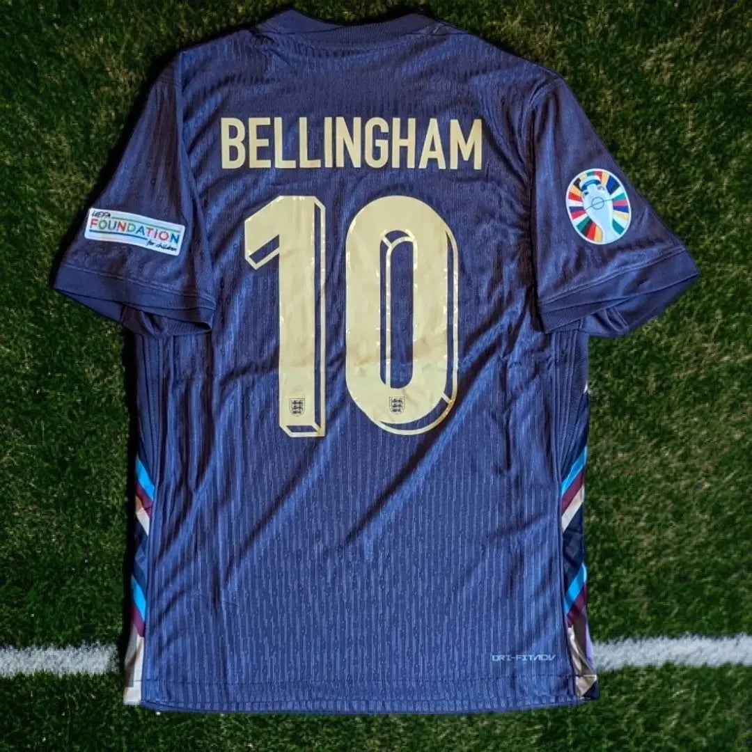 Jude Bellingham England EURO 2024 HOME and Away  KIT – Authentic quality PLAYER VERSION (patch included) Gorilla fits